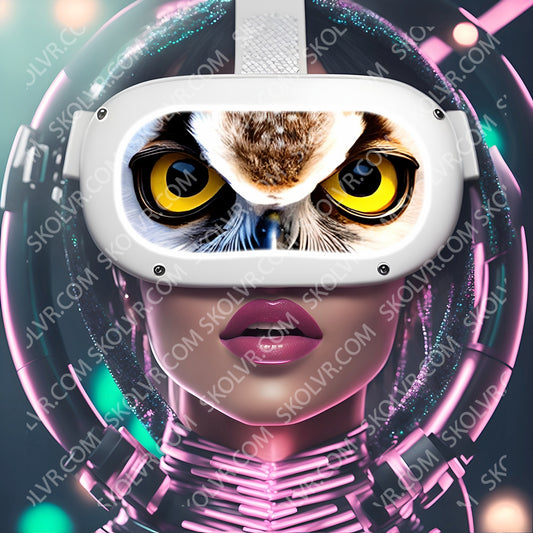 VR-Headset-Aufkleber 019 Eule