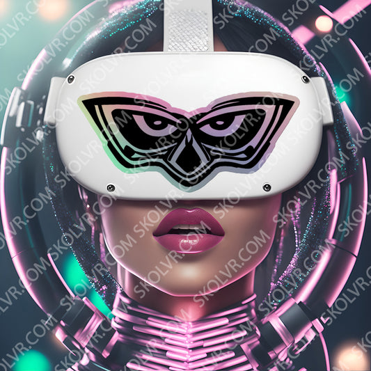 VR headset sticker of VR demon