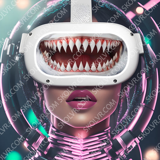 Autocollant pour casque VR 078 VR Shark Jaws