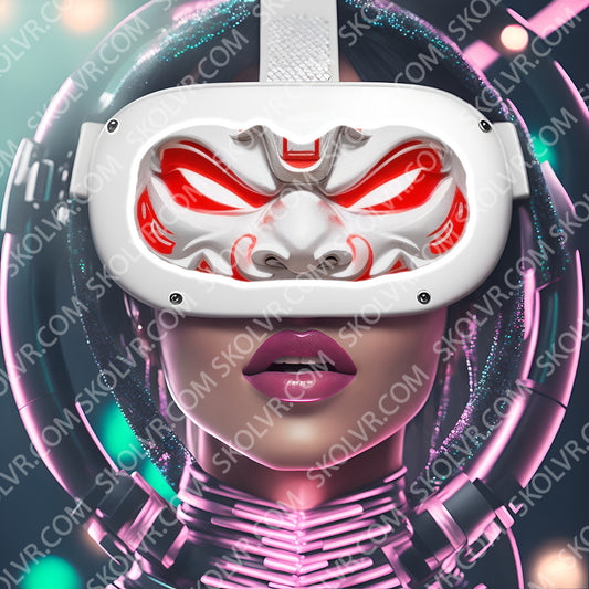 Autocollant pour casque VR 079 Masque de samouraï VR