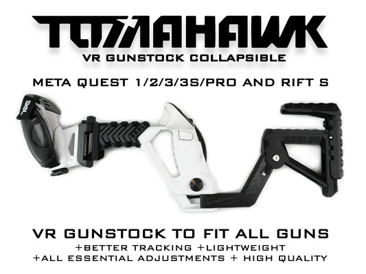 NEW TOMAHAWK VR Gunstock 3in1 for Quest 1/2/3/3S/Pro/Rift S / PSVR2 / Valve Index