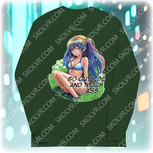 Men’s Long Sleeve Shirt 0012 Go outside and touch grass