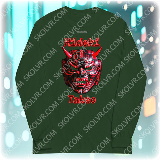 Men’s Long Sleeve Shirt 0012 Hideki_Takeo Samurai Mask