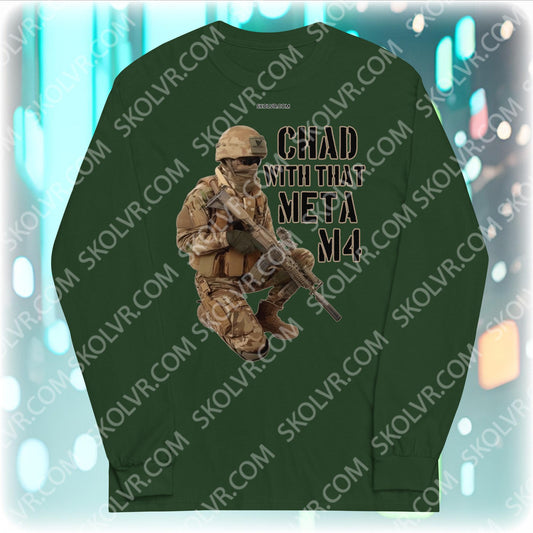 Men’s Long Sleeve Shirt 0019 AyooHenry - Chad with that meta M4