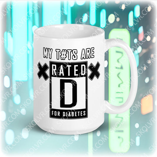 VR Mug 1045 VRinfamous Mes t#ts sont classés D pour le diabète