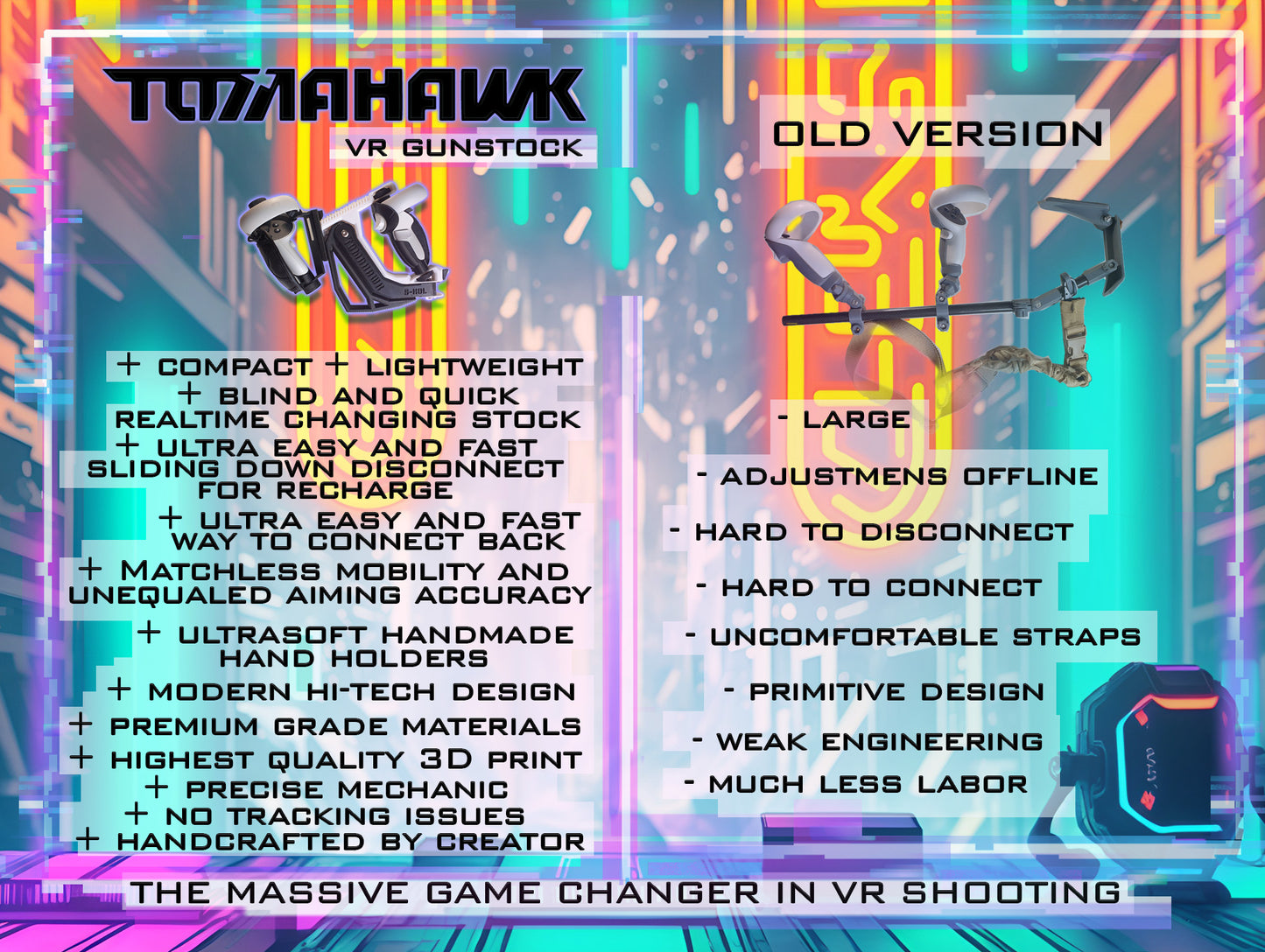 Tomahawk VR Gunstock 3in1