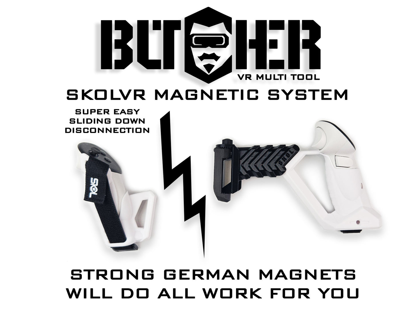 Outil multifonction BUTCHER VR Gunstock pour Quest 1/2/3/3S/Pro/Rift S / PlayStation VR2