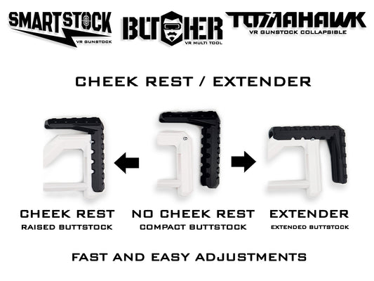 SMARTstock and BUTCHER / NEW TOMAHAWK / INDEX / PSVR2 cheek rest and extender