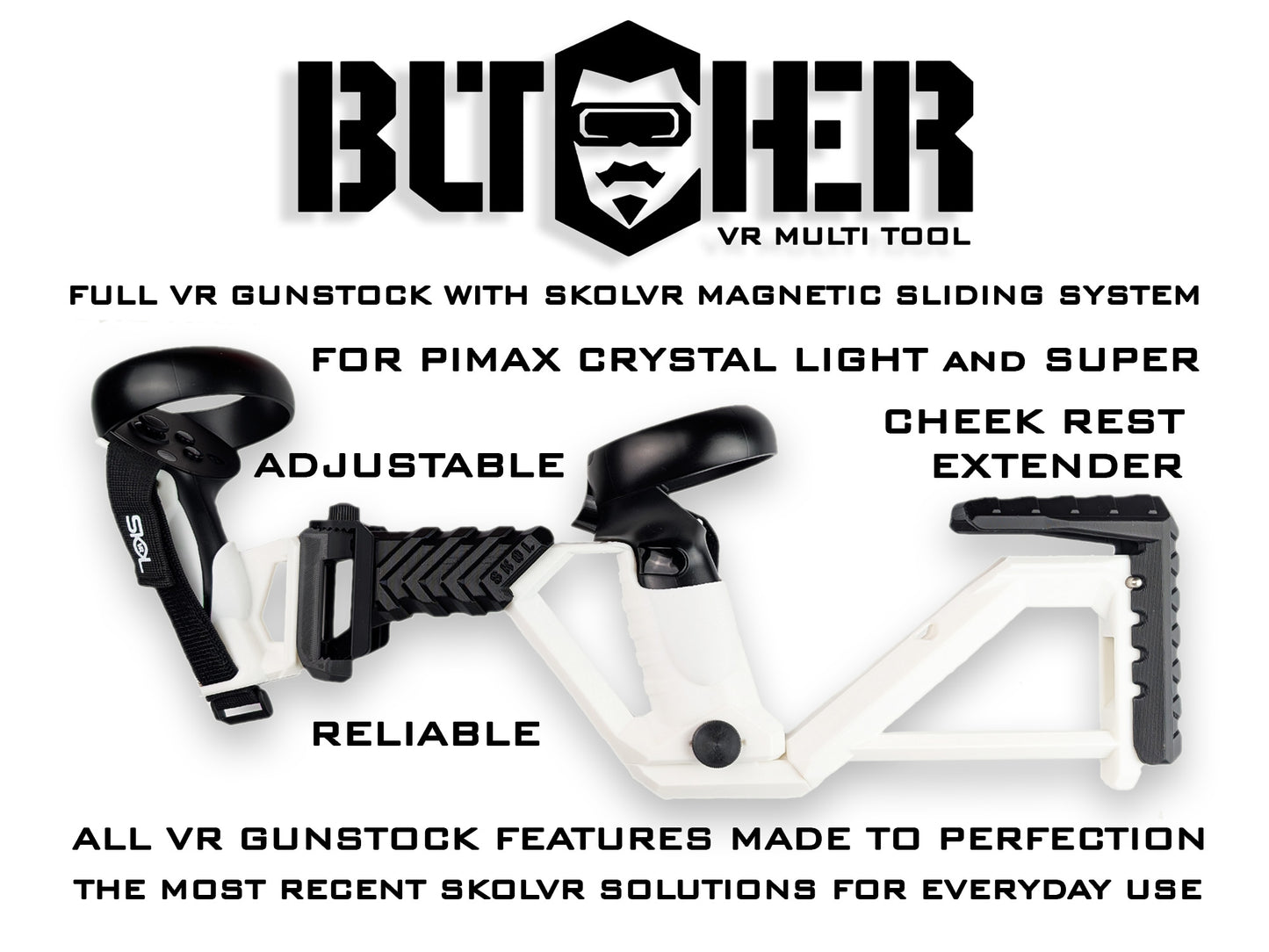 NOUVEAU BUTCHER VR Crosse Multi-Outil pour Quest 1/2/3/3S/Pro/Rift S / PlayStation VR2