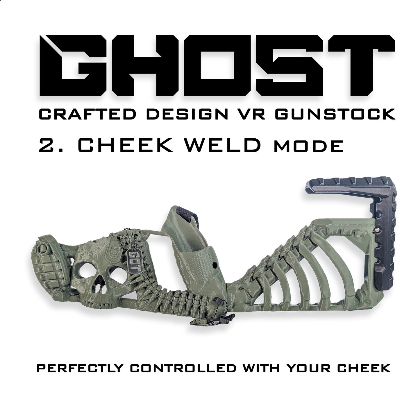 best VR gunstock, light VR stock, Quest 3 controller stock, no occlusion VR gunstock, adjustable VR rifle