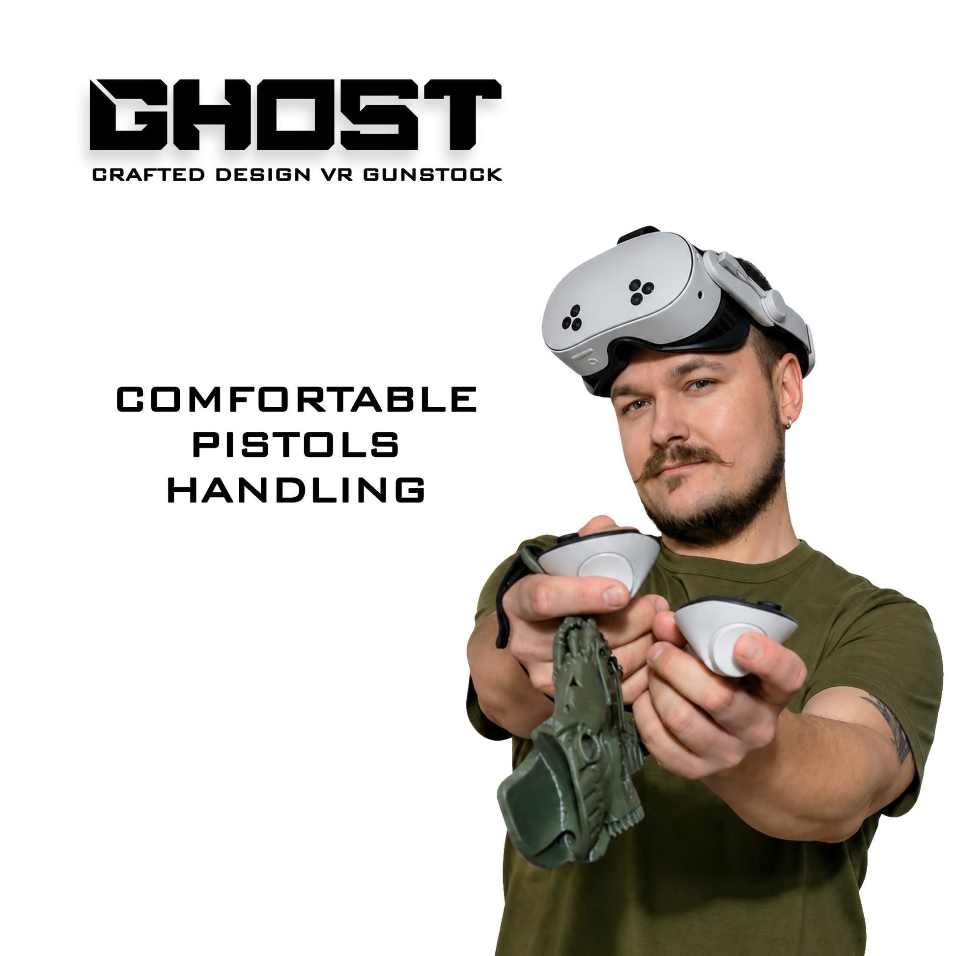 buy VR gunstock, custom VR stock, 3D printed VR gunstock, VR aiming accessory, Quest 3 controller stock, VR sniper stock