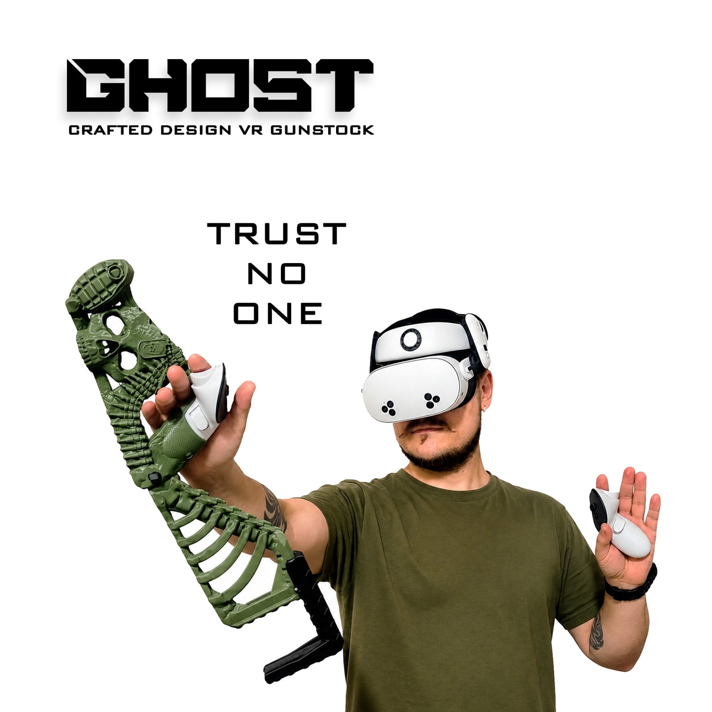 virtual reality gunstock, VR controller stock, quest 3 gun stock, vr rifle accessory, tactical VR stock, magnetic vr stock