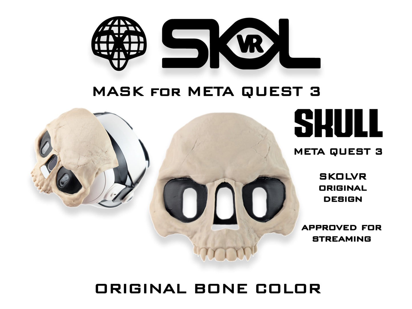 Mask for Meta Quest 3 headset by SKOLVR