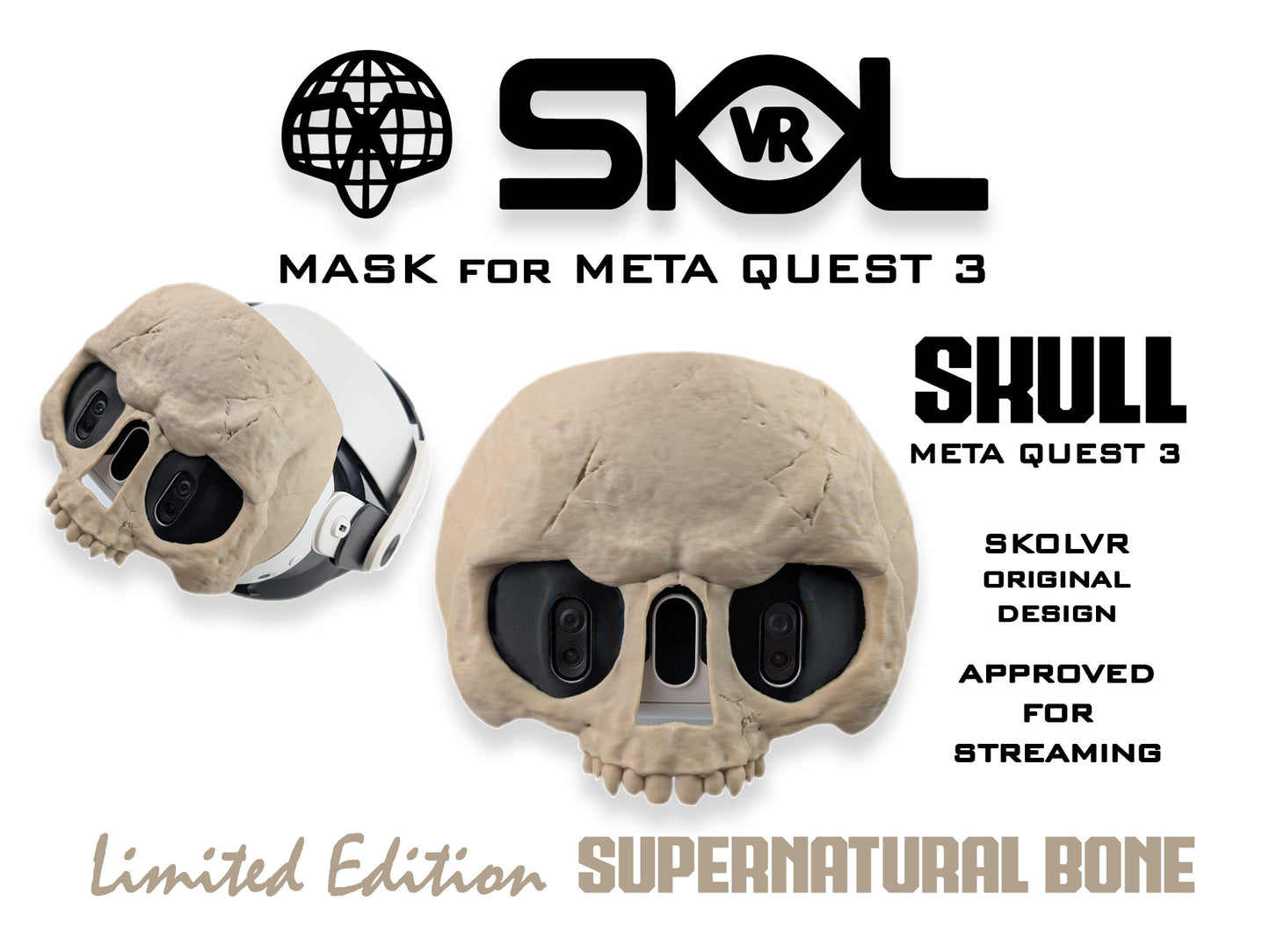 Mask for Meta Quest 3 headset by SKOLVR