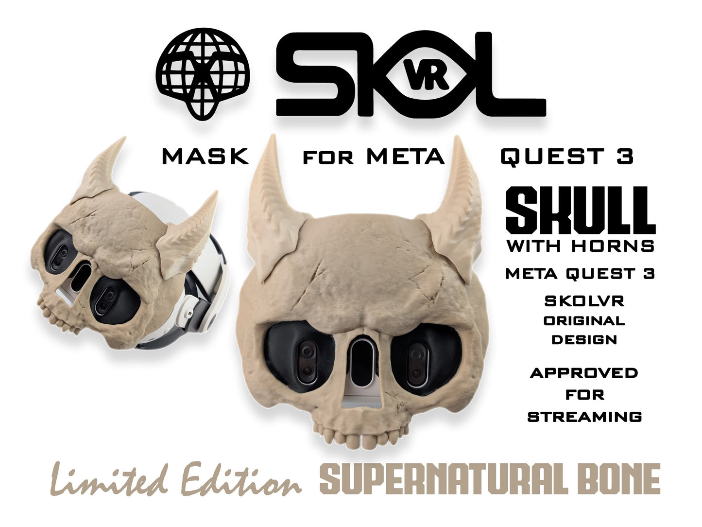 Mask for Meta Quest 3 headset by SKOLVR