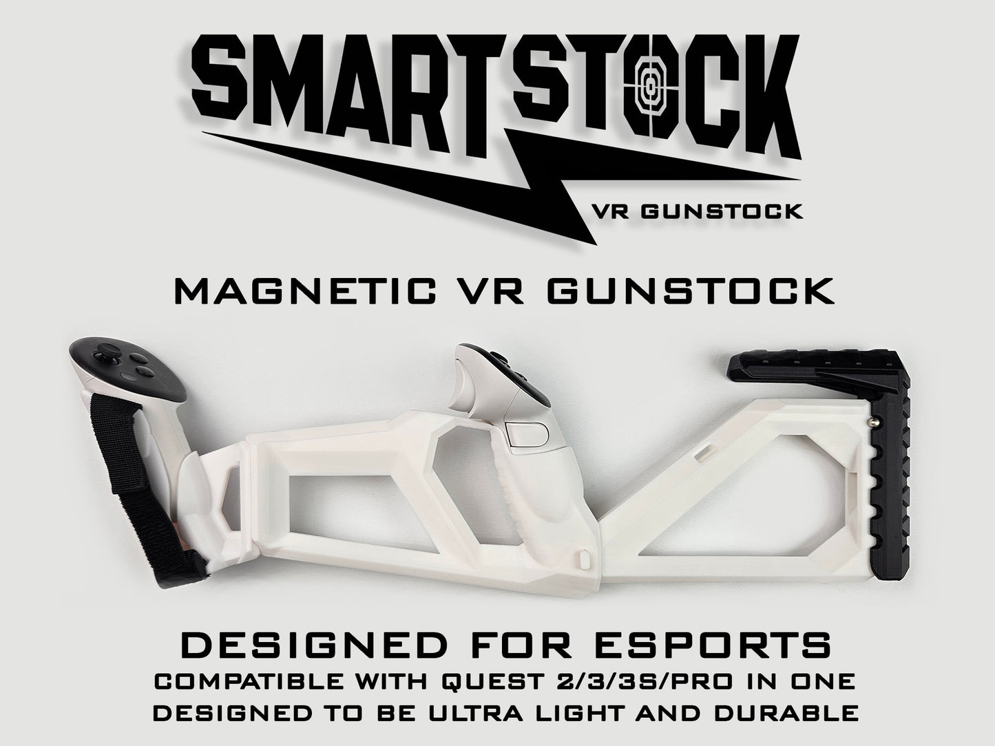 SMARTstock VR Gunstock for Quest 1/2/3/3S/Pro/Rift S