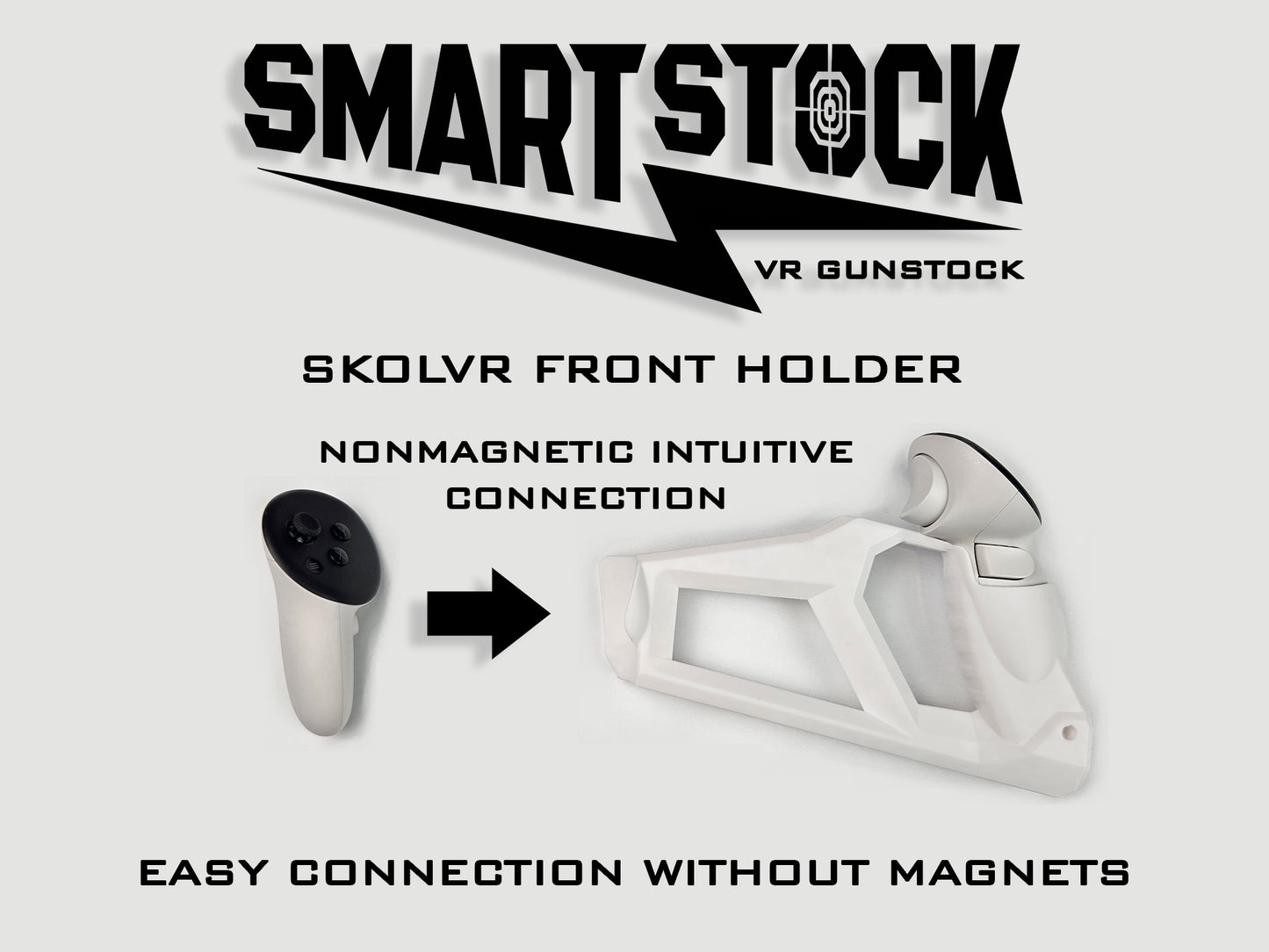 SMARTstock VR Gunstock for Quest 1/2/3/3S/Pro/Rift S