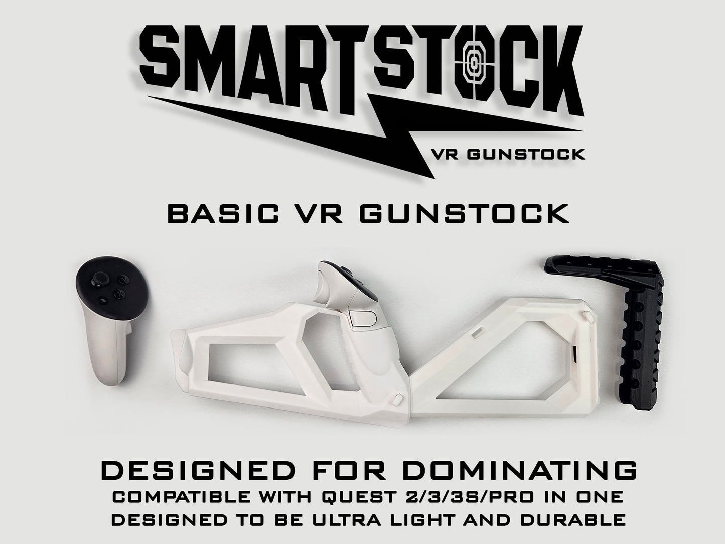 SMARTstock VR Gunstock for Quest 1/2/3/3S/Pro/Rift S