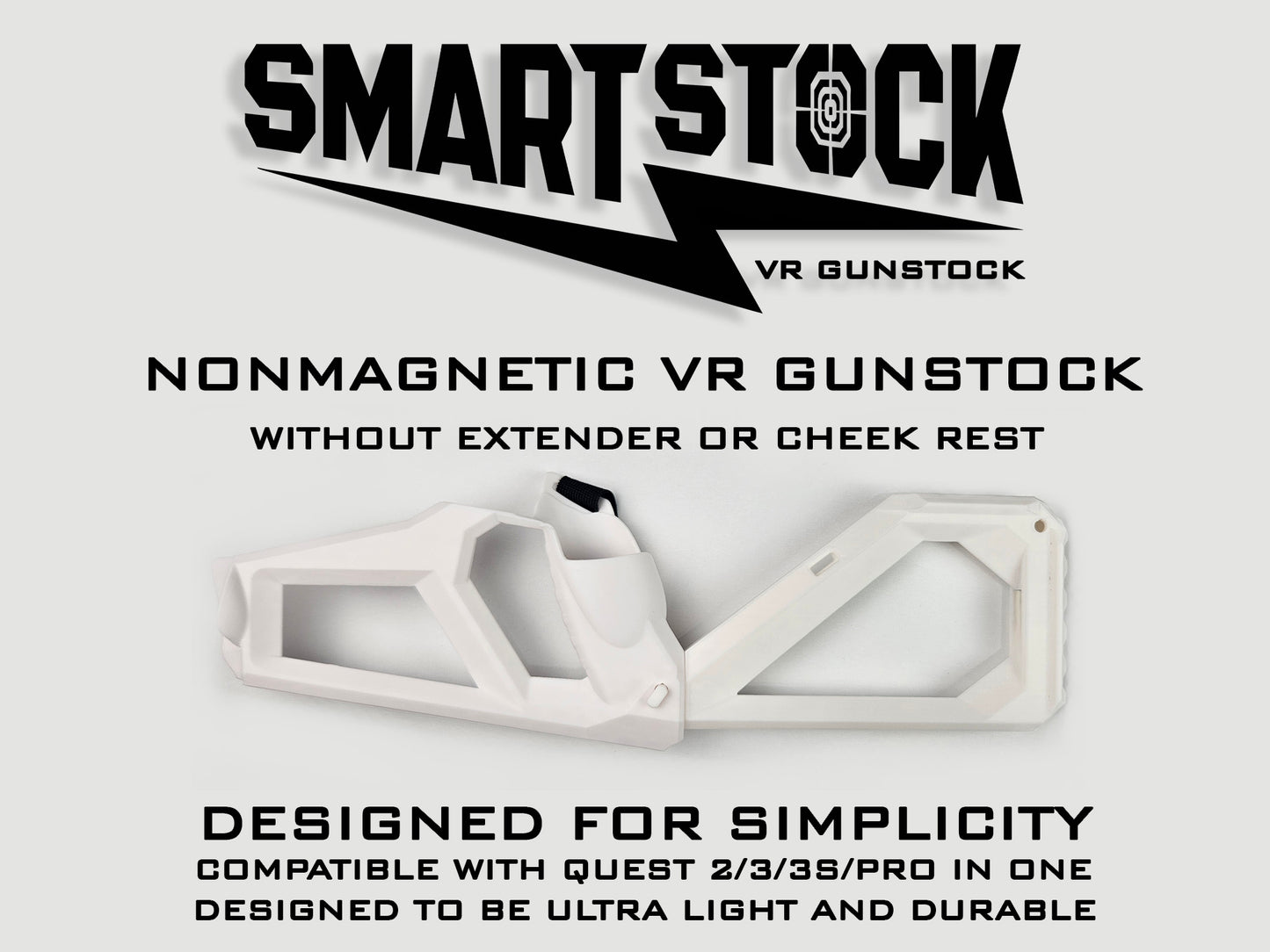 SMARTstock VR Gunstock for Quest 1/2/3/3S/Pro/Rift S