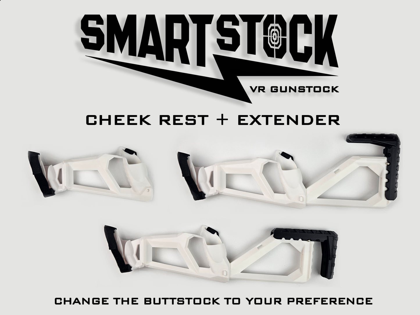 SMARTstock VR Gunstock for Quest 1/2/3/3S/Pro/Rift S