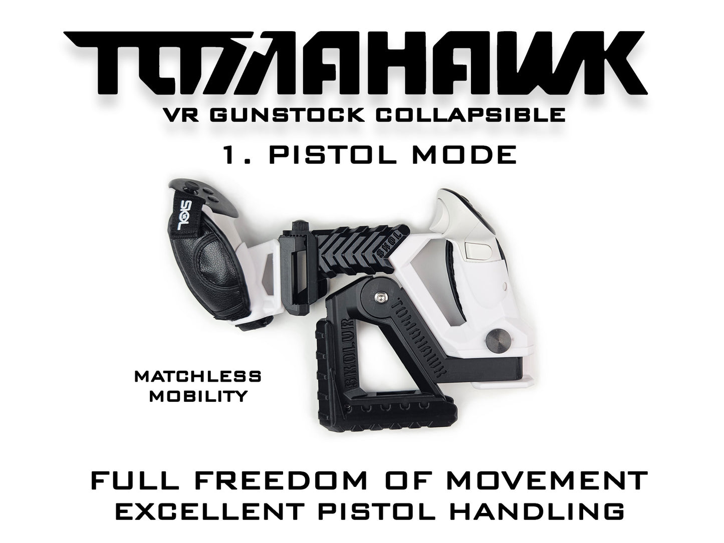 TOMAHAWK VR Gunstock 3in1 für Quest 1/2/3/3S/Pro/Rift S / PSVR2 / Valve Index