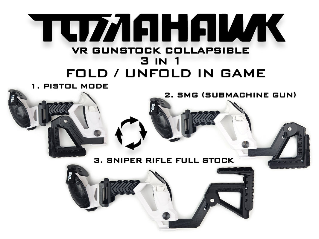 SKOLVR, Skull VR, TOMAHAWK, BUTCHER, SMARTstock, best vr gun stocks