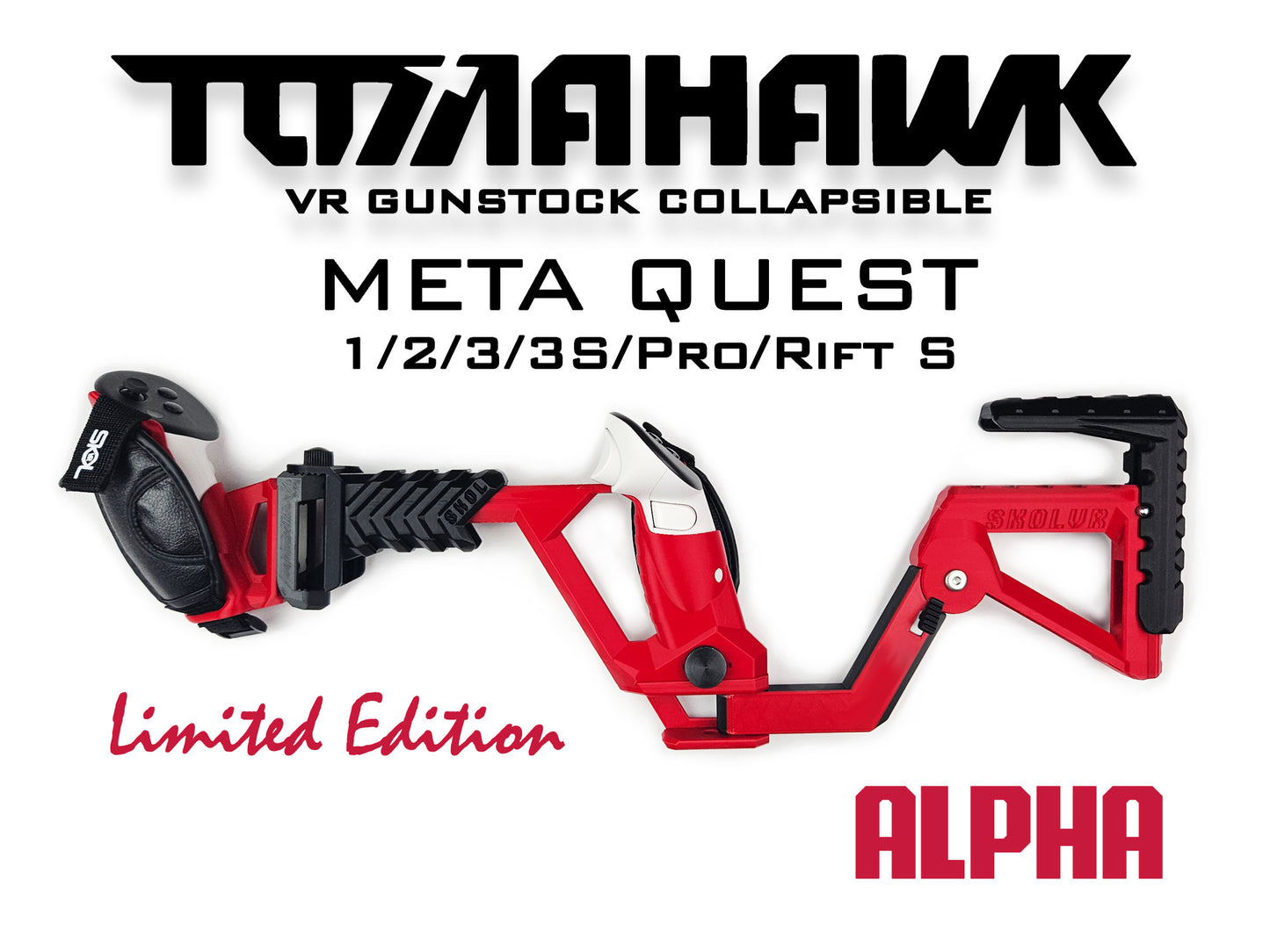 TOMAHAWK VR Gunstock 3in1 für Quest 1/2/3/3S/Pro/Rift S / PSVR2 / Valve Index
