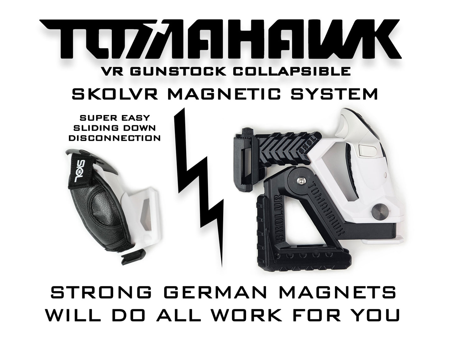 TOMAHAWK VR Gunstock 3in1 für Quest 1/2/3/3S/Pro/Rift S / PSVR2 / Valve Index