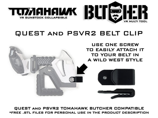 Belt Clip for Quest and PSVR2 TOMAHAWK and BUTCHER