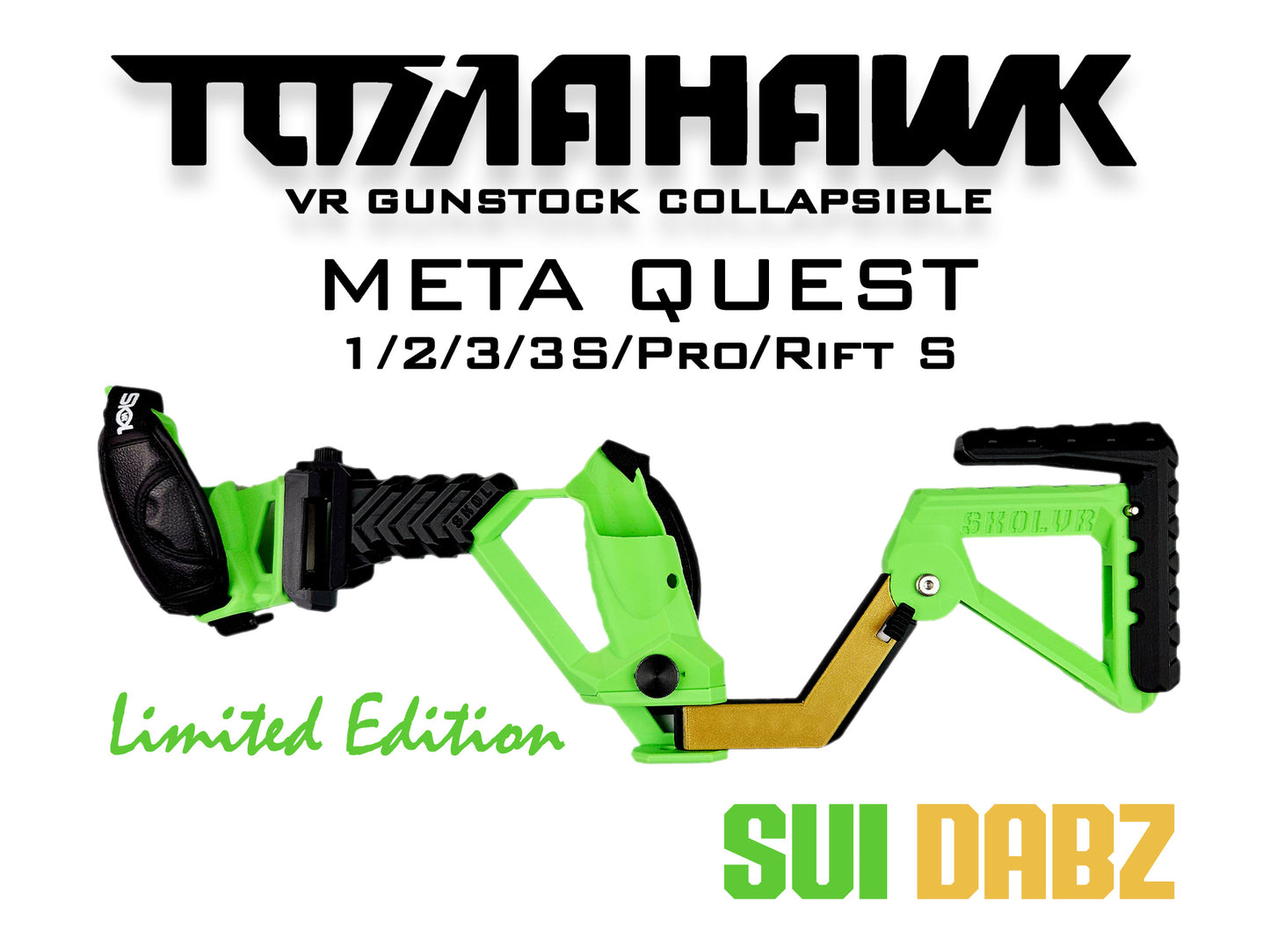 TOMAHAWK VR Gunstock 3in1 für Quest 1/2/3/3S/Pro/Rift S / PSVR2 / Valve Index