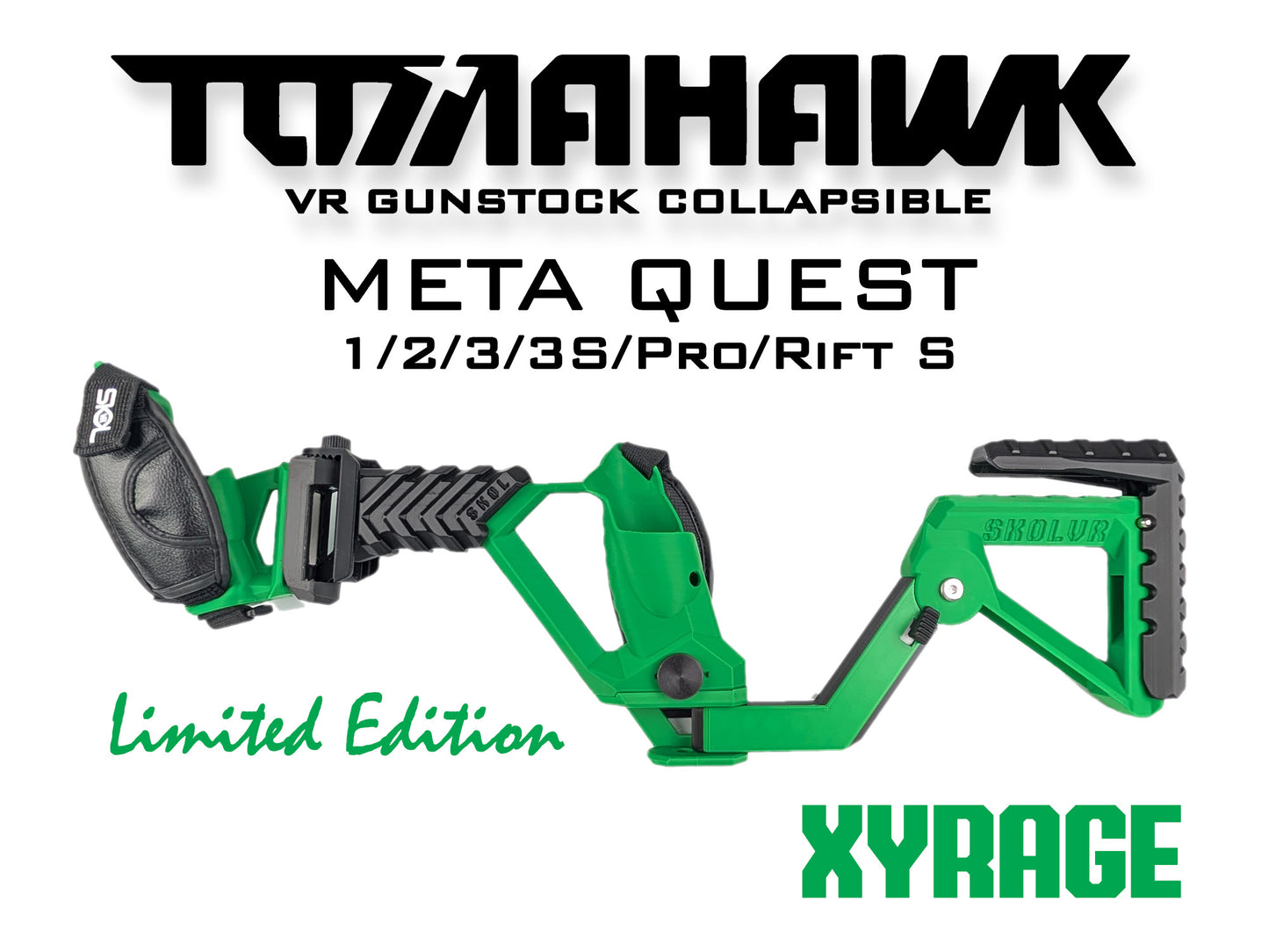 TOMAHAWK VR Gunstock 3in1 für Quest 1/2/3/3S/Pro/Rift S / PSVR2 / Valve Index