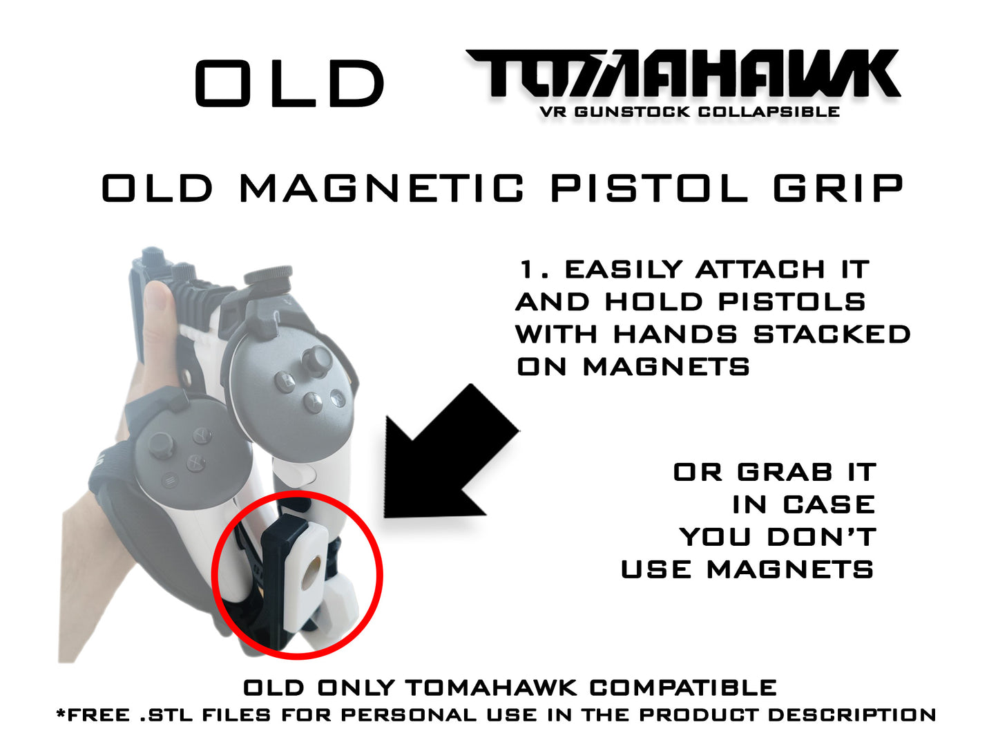 Quest or PSVR2 TOMAHAWK and BUTCHER  Pistol Grip