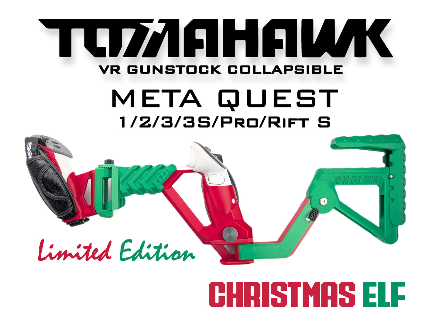 NEW TOMAHAWK VR Gunstock 3in1 for Quest 1/2/3/3S/Pro/Rift S / PSVR2 / Valve Index