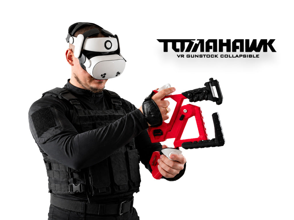 VR gunstock, VR rifle stock, Quest 3 gunstock, magnetic VR stock, VR FPS controller, virtual reality rifle, Pavlov stock