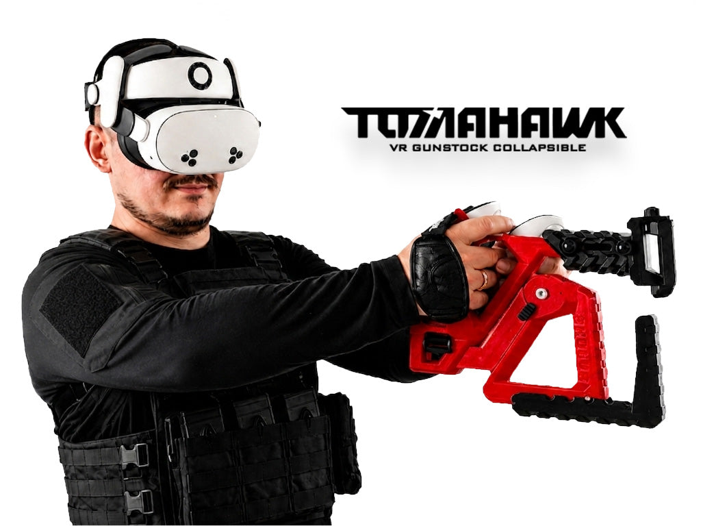 virtual reality gunstock, VR controller stock, quest 3 gun stock, vr rifle accessory, tactical VR stock, magnetic vr stock