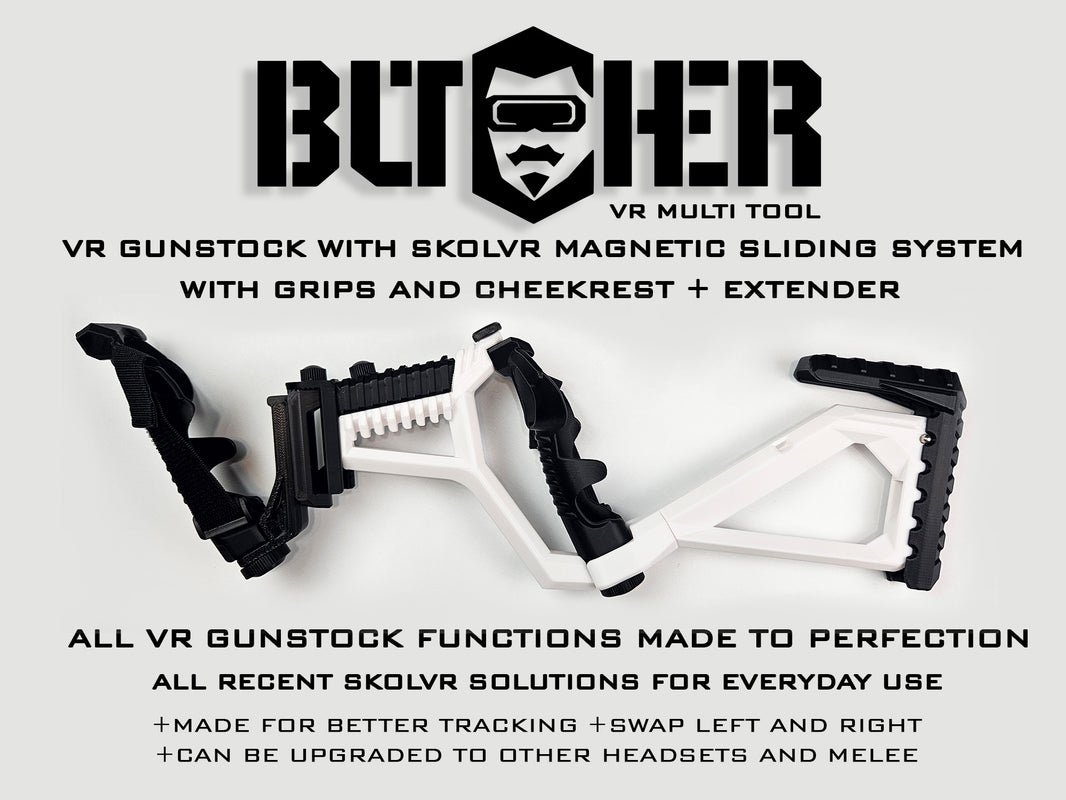 SKOLVR, Skull VR, TOMAHAWK, BUTCHER, SMARTstock, best vr gun stocks