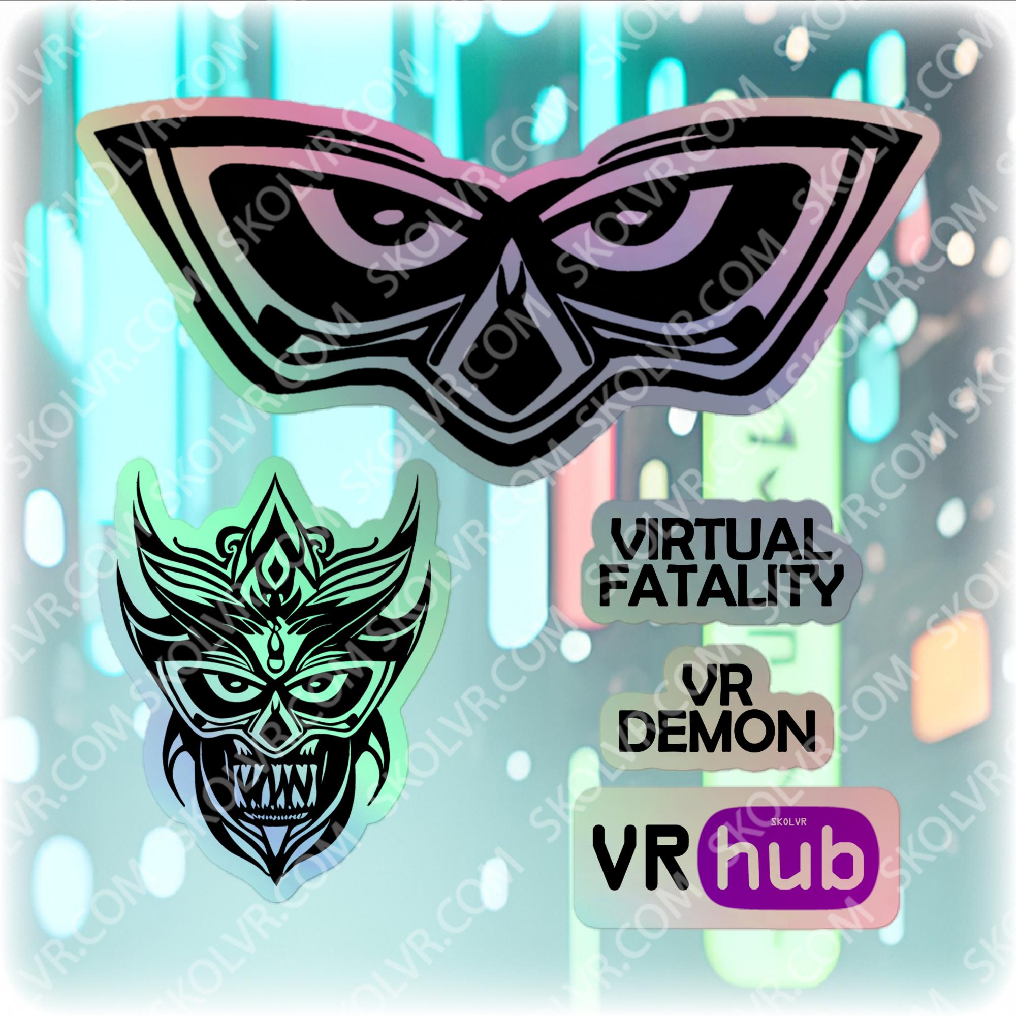 VR Holographic Headset Sticker 074 VR Demon – SKOLVR