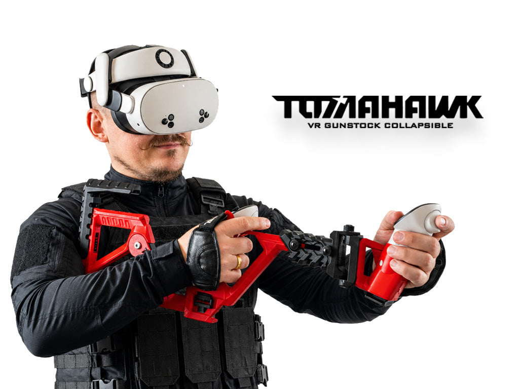 haptic recoil VR stock, realistic VR gun controller, VR rifle stock 2026, immersive VR shooter, haptic gunstock